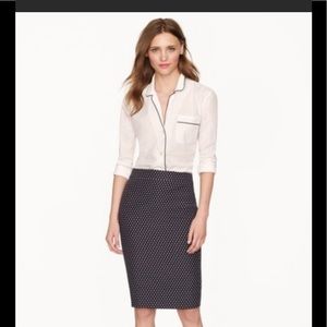 J.Crew Polka Dot No. 2 Pencil Skirt